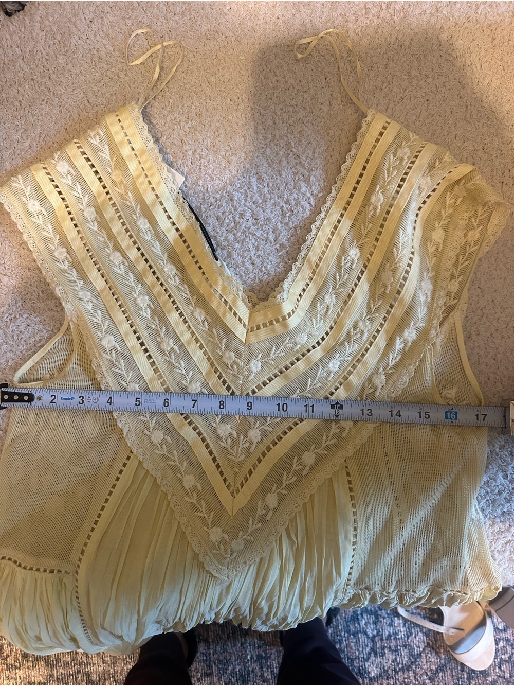 Zara Cream Fringe Midi Dress - Picture 11 of 11